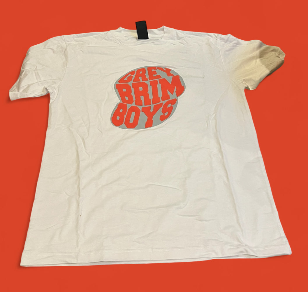 Red Grey Brim Boys Tee